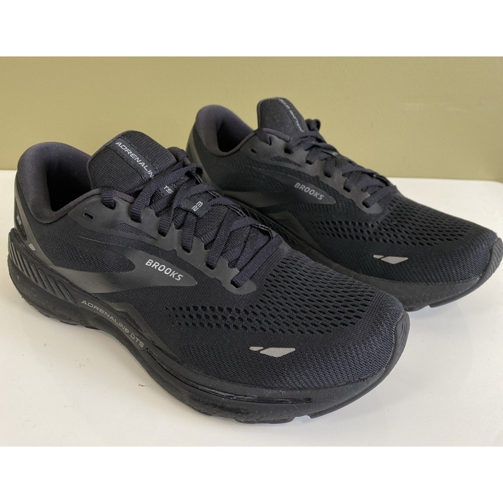 Brooks Adrenaline GTS 23 Mens Black Running Shoes, Athletic Activewear 11